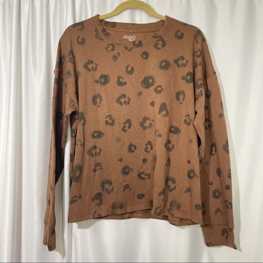 0327 NEW Splendid Animal Print Cheetah Pullover L - Picture 4 of 8